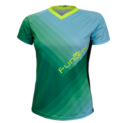 Tricou polo FUNKIER Termoli-W Enduro Women S/S - Green/Blue
