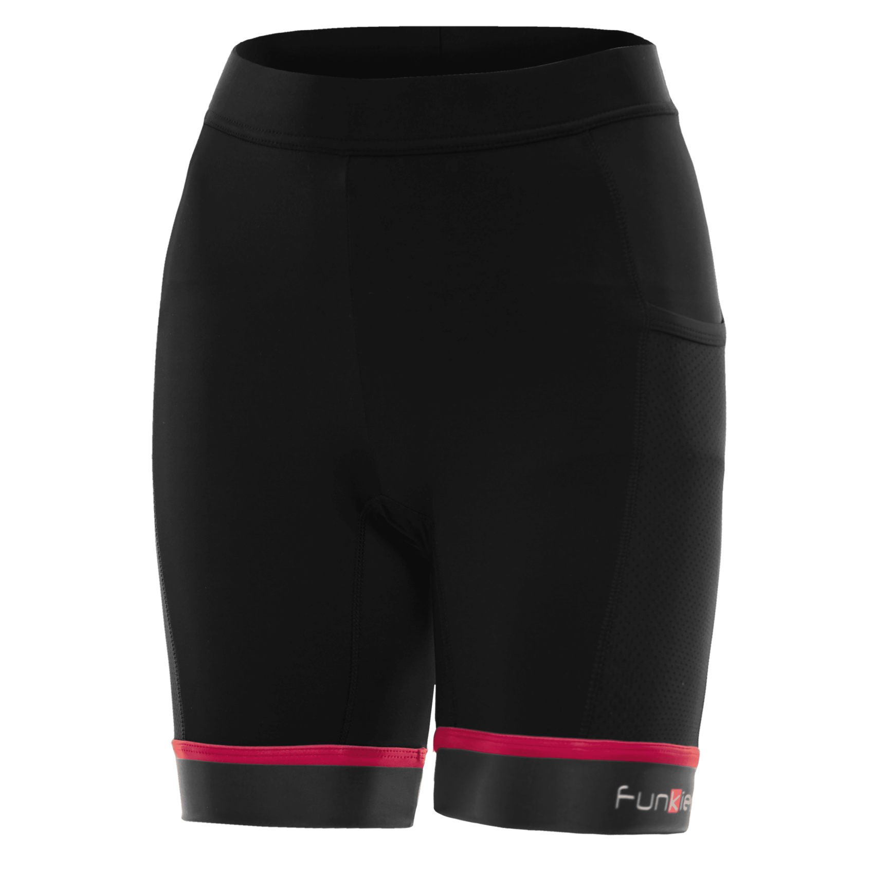Pantaloni scurti alergare FUNKIER Marsala - Negru/Roz