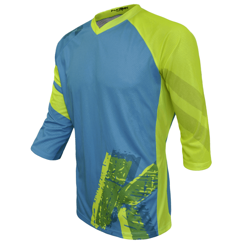Tricou FUNKIER Dolomiti Enduro - Bleu/Galben