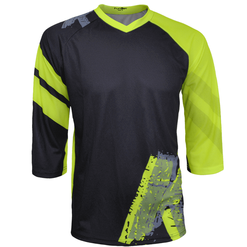 Tricou FUNKIER Dolomiti Enduro - Negru/Galben