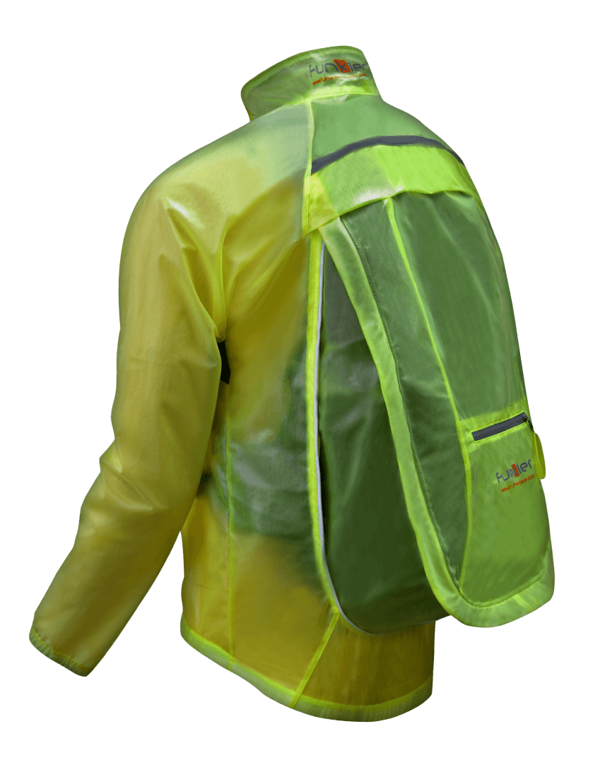 Jacheta FUNKIER Varallo Pro cu protectie pt rucsac - Galben transparent