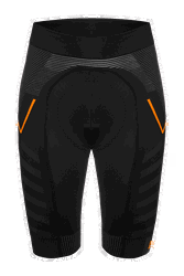Pantaloni scurti FUNKIER Velletri Elite fara cusaturi barbati - Gri/Portocaliu XS/S