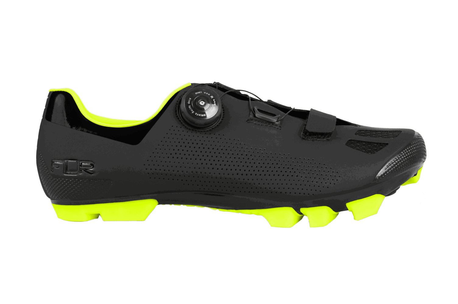 Pantofi ciclism FLR F-70 Elite Mtb - Negru/Galben neon