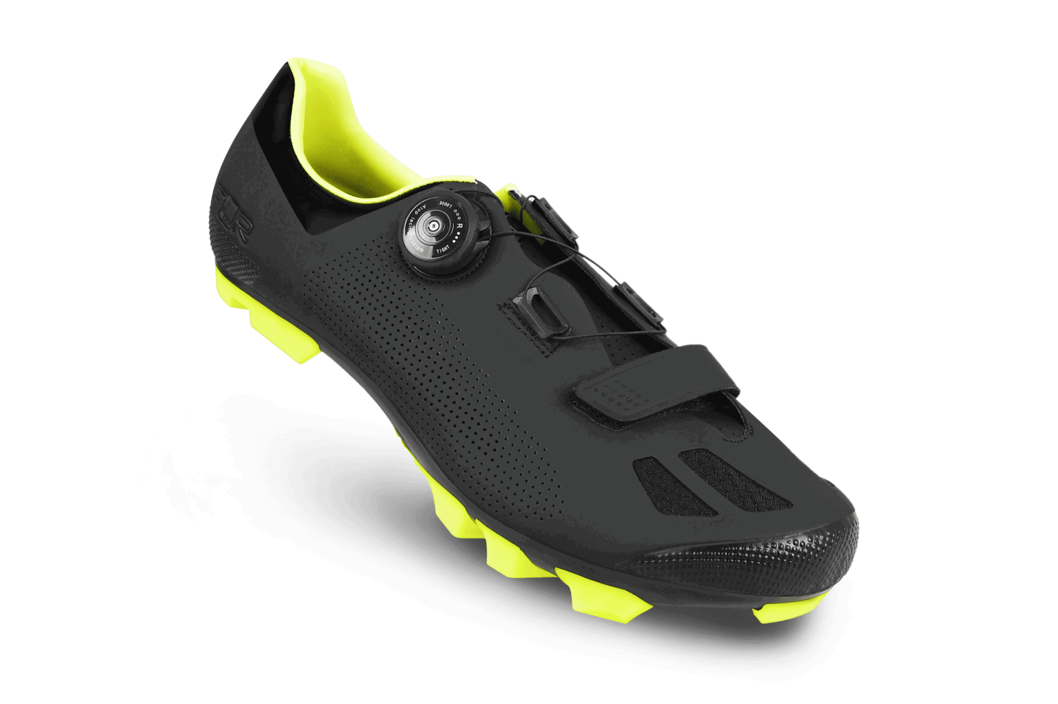 Pantofi ciclism FLR F-70 Elite Mtb - Negru/Galben neon