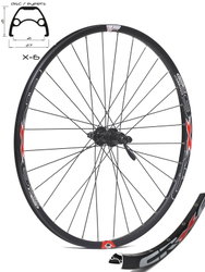 Roata CROSSER X6 32H 28" Spate QR Disc Center Lock Caseta capsata butuc SHIMANO TX505 Negru