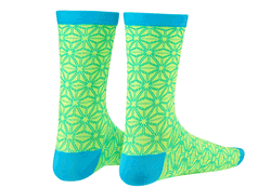 Sosete SUPACAZ Asanoha - Galben neon/Albastru neon - L/XL