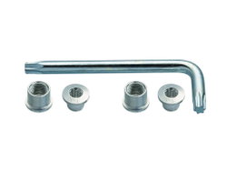Suruburi foaie angrenaj + torx FSA CR Bolt Kit Argintiu Triplu MTB 6 buc