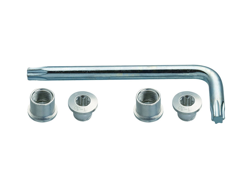 Fsa Suruburi foaie angrenaj + torx FSA CR Bolt Kit Argintiu Triplu MTB 6 buc