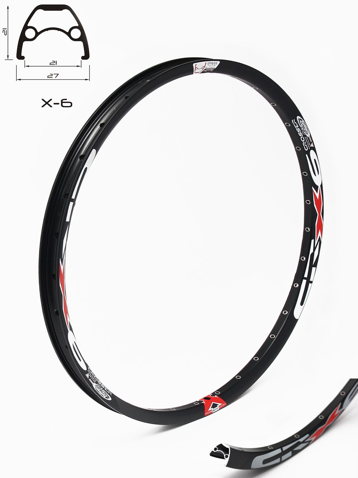 Crosser Janta CROSSER X6 26" 36H Negru - capsata