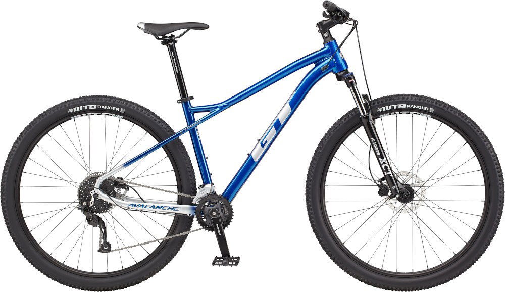 ds kh6320 wte1 Bicicleta GT Avalanche Sport Gloss Metallic Blue w/ White Chartreuse 2022, Marime: L (29")