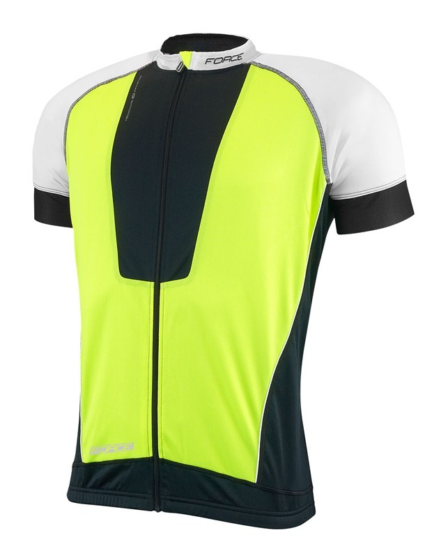 Force Tricou ciclism Force Air negru/alb/fluo M