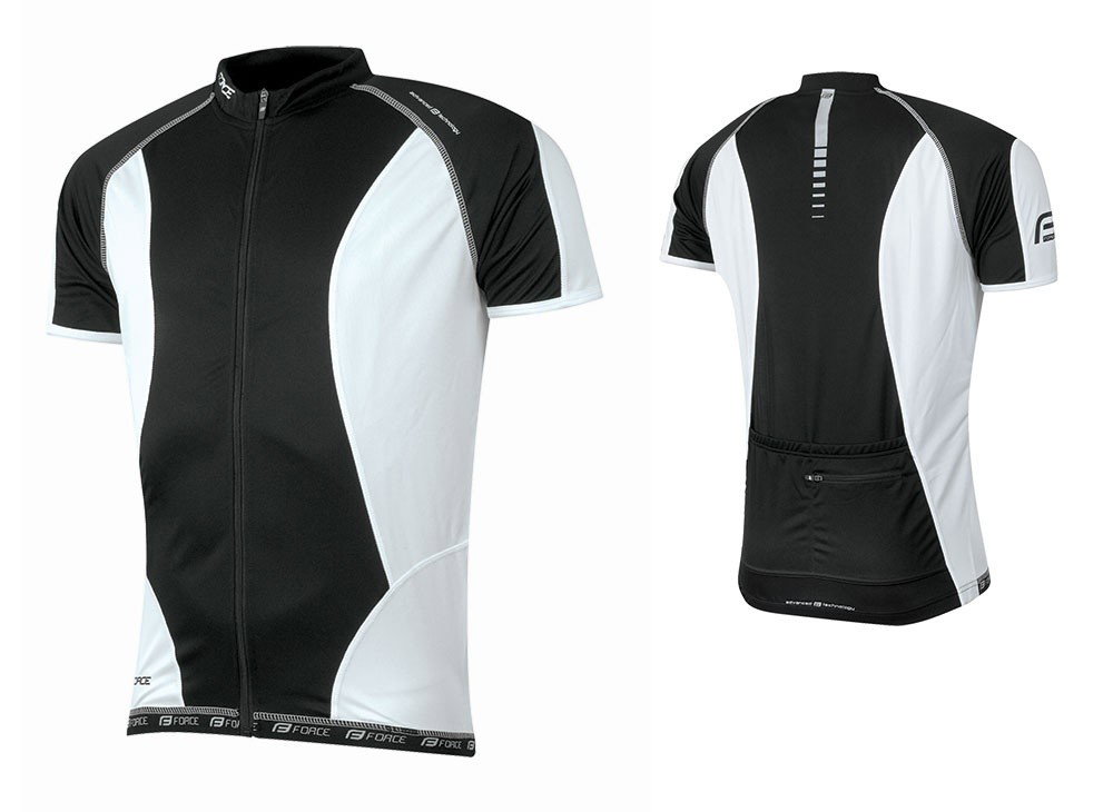 Force Tricou ciclism Force T12 negru/alb M
