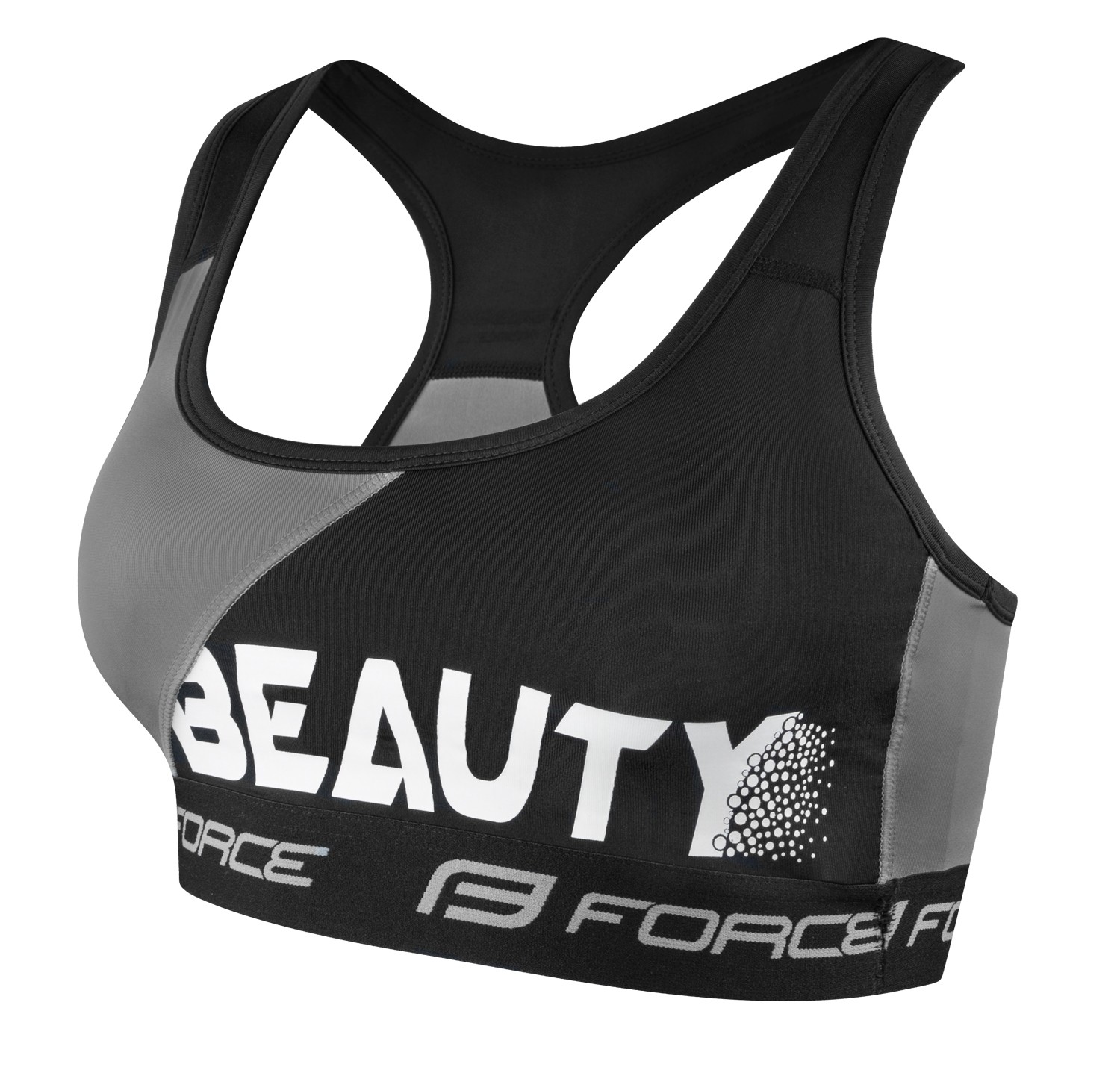 Force Bustiera sport Force Beauty negru/gri