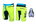 Pantaloni scurti Force MTB-11 cu interior detasabil galben fluo S