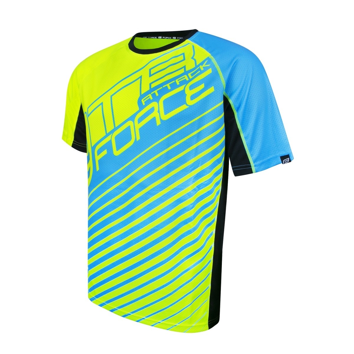 Force Tricou Force MTB Attack fluo/albastru S