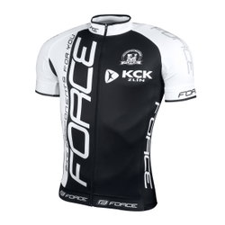 Tricou Force Team maneci scurte negru/alb L