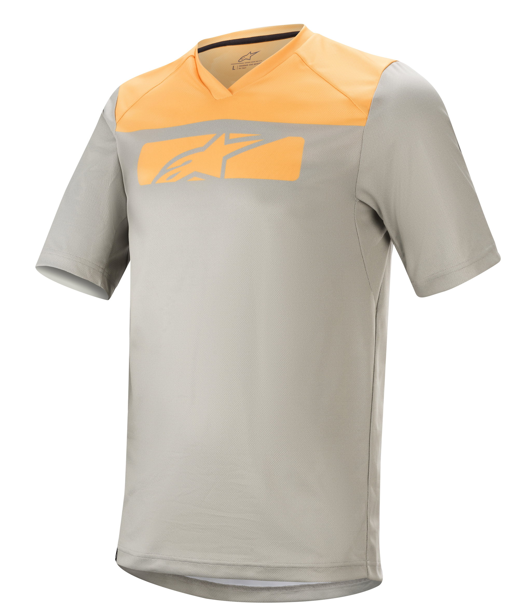 Bicycle Jerseys Bluza Alpinestars Drop 4.0 SS Green Steel/Tangerine M