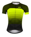 Tricou maneca scurta Force MTB Angle, albastru/fluo, 4XL