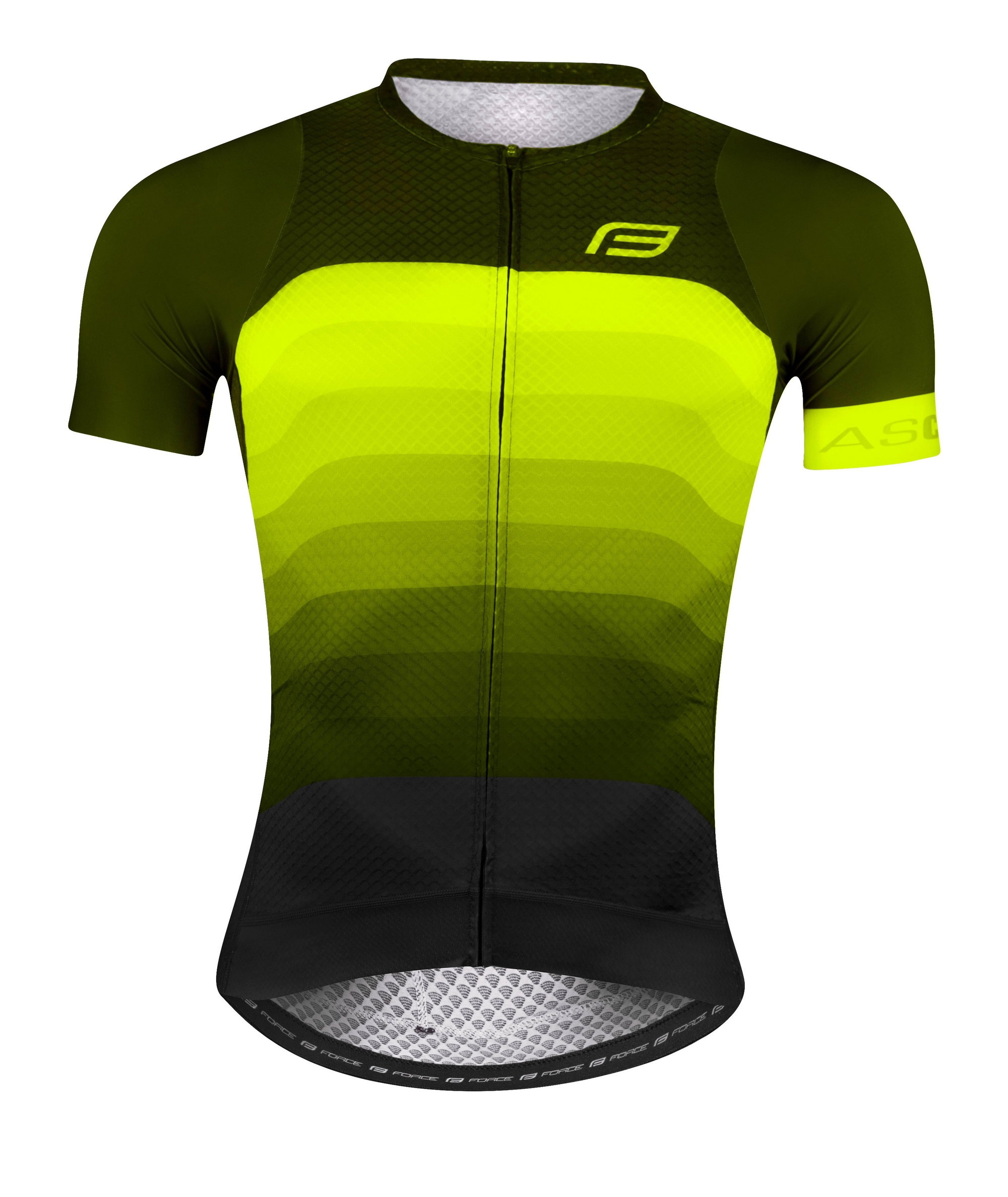 Force Tricou Force F Ascent Verde - Galben Fluo