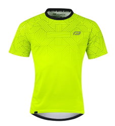 Tricou ciclism Force City, fluo/negru, XXXL