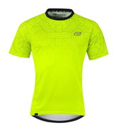 Tricou ciclism Force City, fluo/negru, XXXL