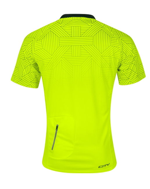 Tricou ciclism Force City, fluo/negru, XXXL