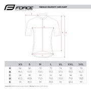 Tricou ciclism Force MTB Core, gri/albastru, 3XL