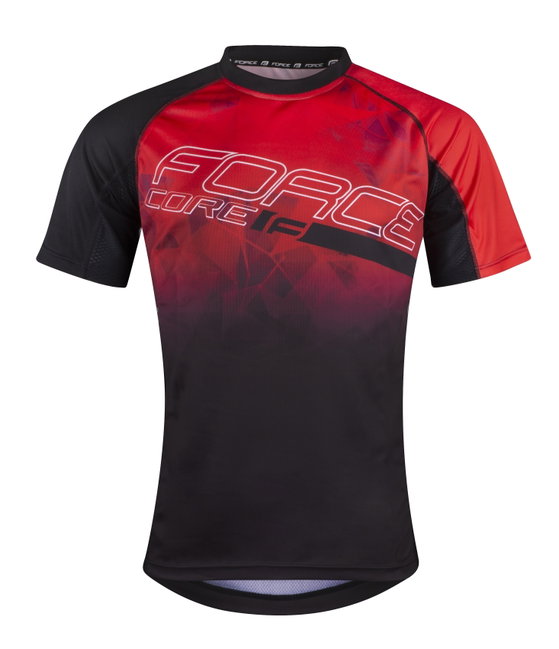Tricou ciclism Force MTB Core, rosu/negru, XS