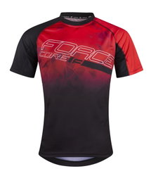Tricou ciclism Force MTB Core, rosu/negru, XXL