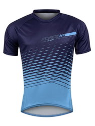 Tricou maneca scurta Force MTB Angle, albastru, XS
