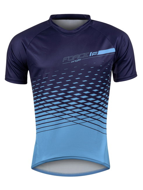 Tricou maneca scurta Force MTB Angle, albastru, XS