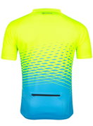 Tricou maneca scurta Force MTB Angle, albastru/fluo, 4XL