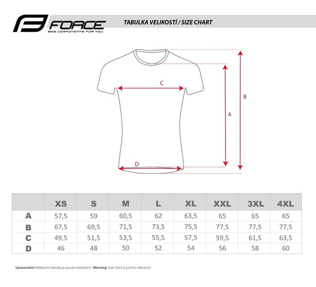 Tricou maneca scurta Force MTB Angle, albastru/rosu, XXL
