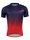 Tricou maneca scurta Force MTB Angle albastru/rosu