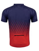 Tricou maneca scurta Force MTB Angle albastru/rosu S