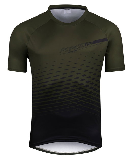 Tricou maneca scurta Force MTB Angle army