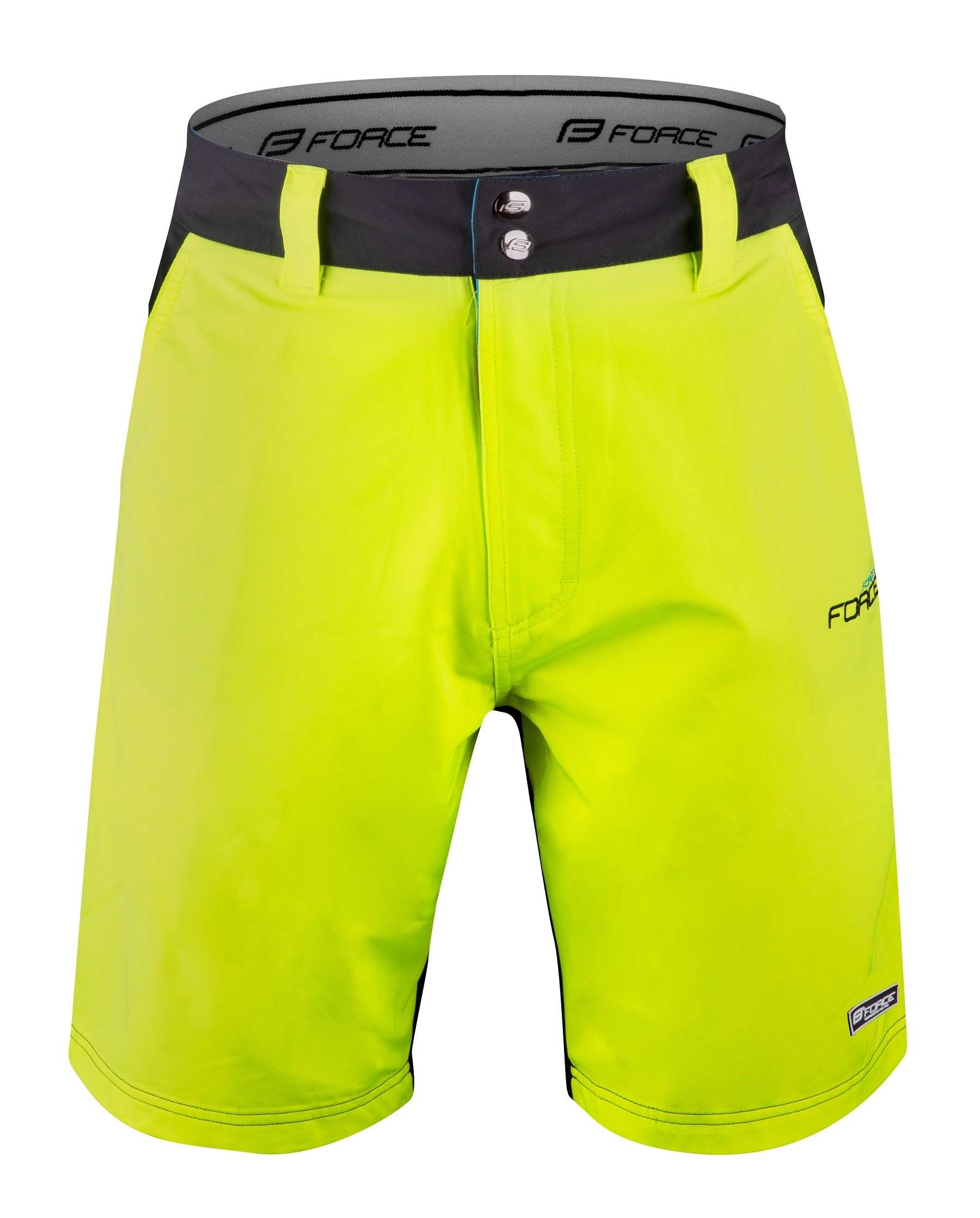 Force Pantaloni Force Blade MTB cu sub-pantaloni cu bazon Negru/Fluo