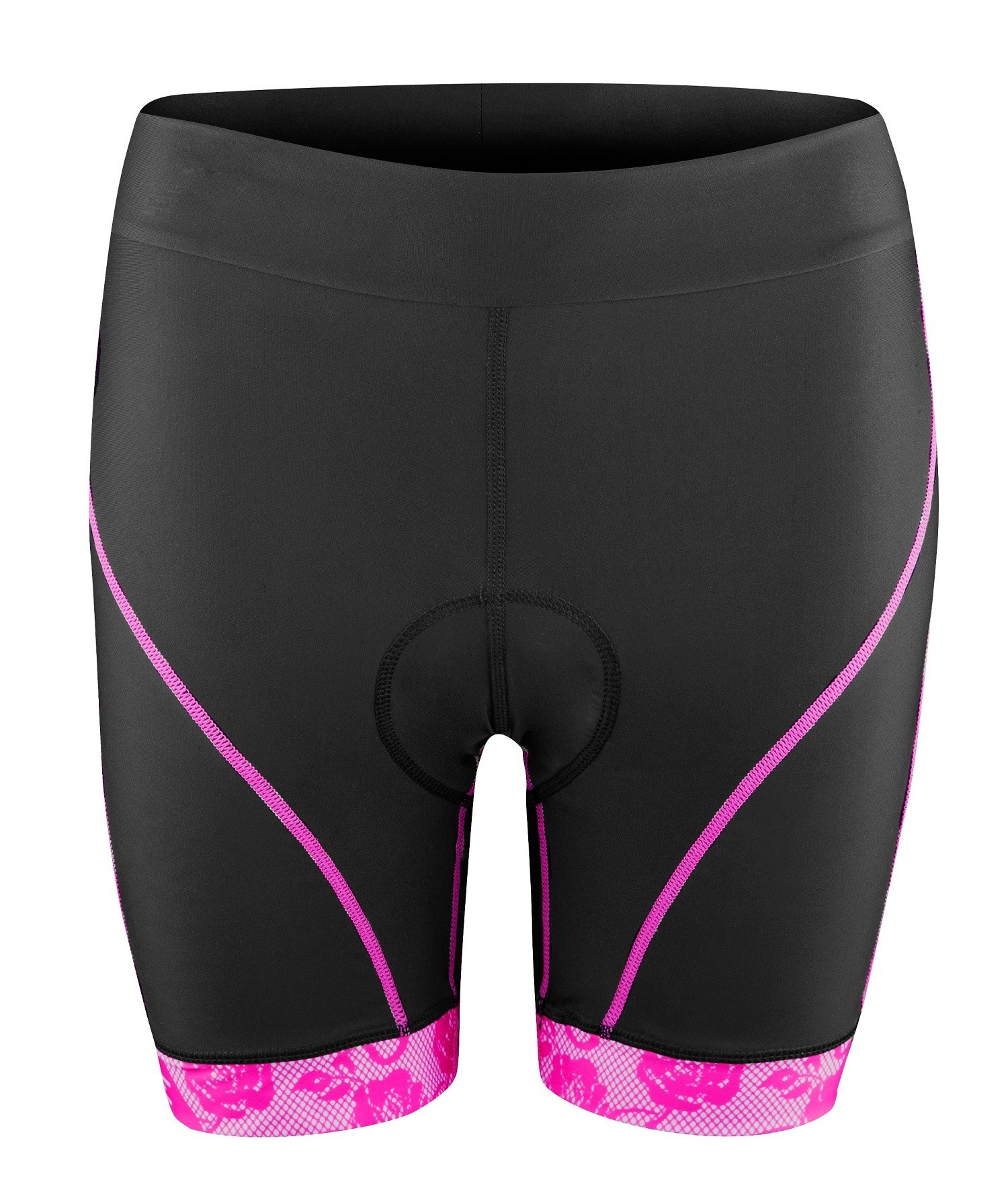 Force Pantaloni scurti Force Rose Lady pana la talie cu bazon, negru/roz XS
