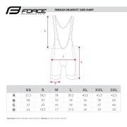 Pantaloni scurti cu bazon si bretele Force B40 negru/gri S