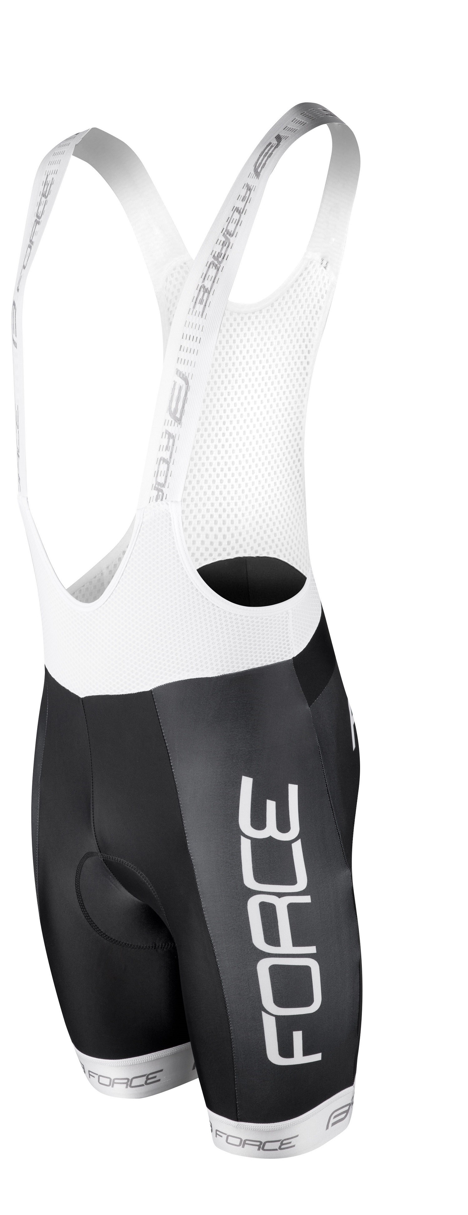 Force Pantaloni scurti cu bazon si bretele Force Team18 Negru/Alb XS