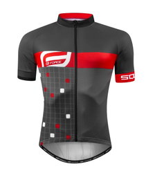 Tricou Force Square maneci scurte gri/rosu XS