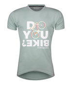 Tricou ciclism Force Bike, gri/verde, L
