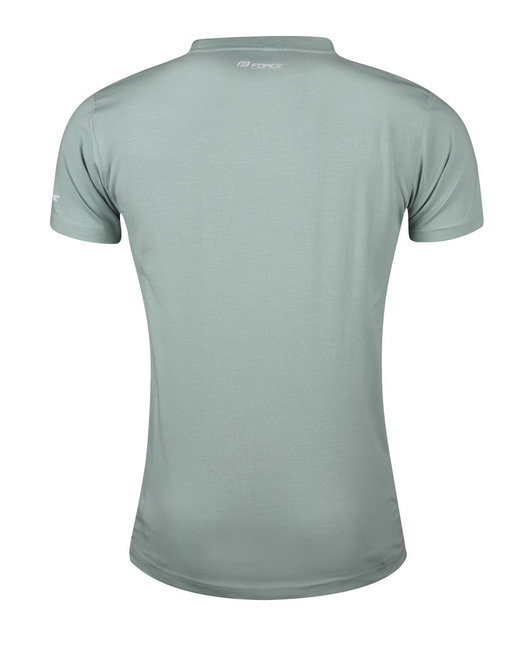 Tricou ciclism Force Bike, gri/verde, L