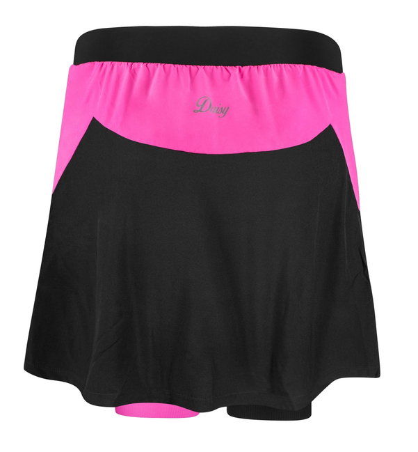Fusta cu pantaloni scurti cu bazon Force Daisy negru/roz M