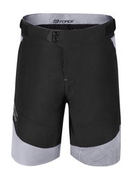 Pantaloni scurti Force Storm pana la talie cu bazon, negru/gri