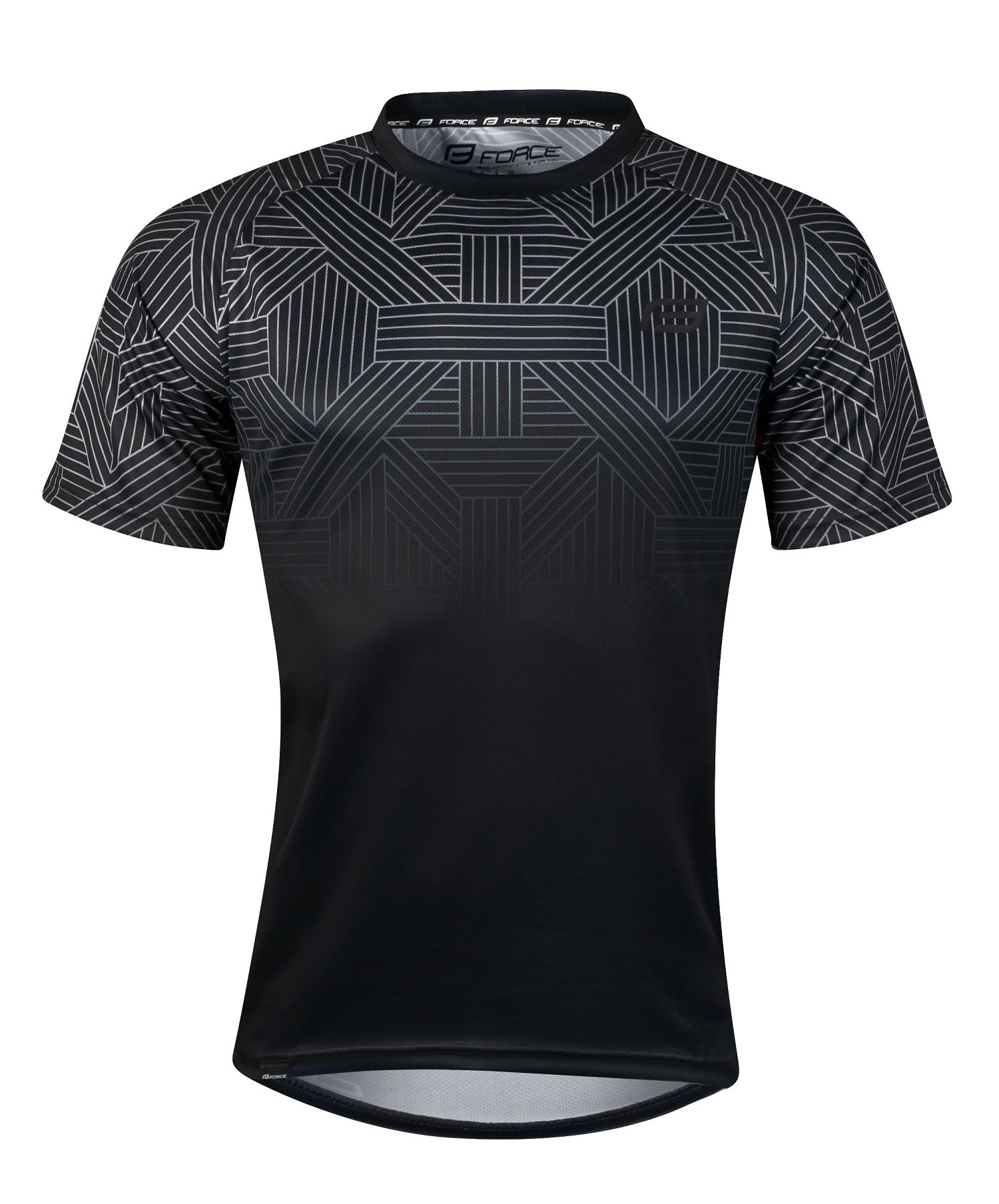 Force Tricou ciclism Force City, negru/gri, XS