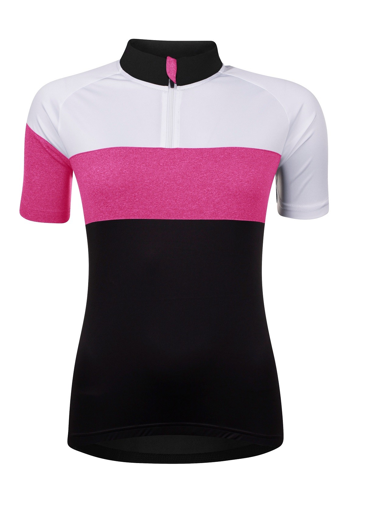 Force Bluza ciclism Force View Lady maneci scurte negru/alb/roz