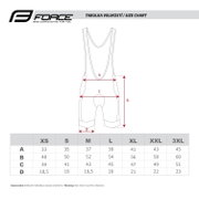 Pantaloni scurti cu bazon si bretele Force B51 Negru 3XL