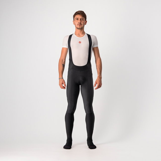 Pantaloni lungi cu bretele Castelli Velocissimo 5, Negru/Gri, XXL