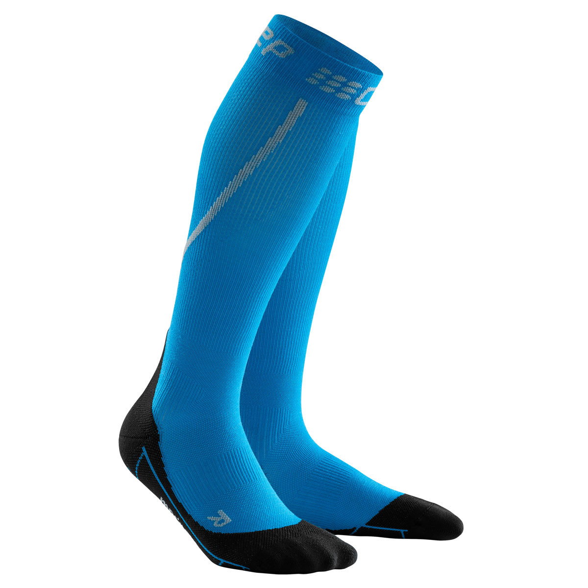 Sporting Goods CEP - Sosete de compresie pentru femei alergare iarna Winter Run Socks - albastru electric negru